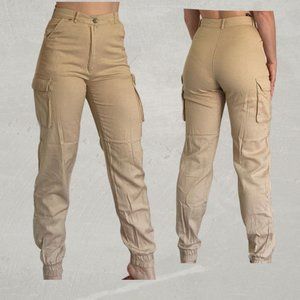 Fitted Cargo Jogger Pants